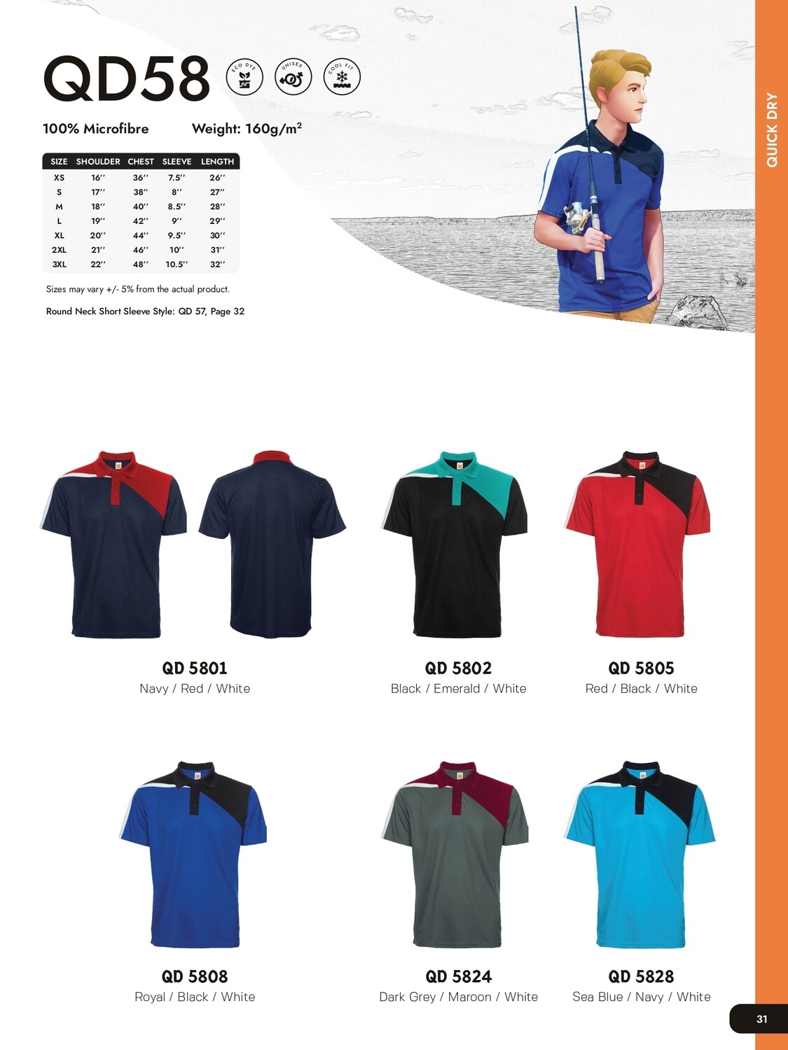 QD58 Quickdry Polo