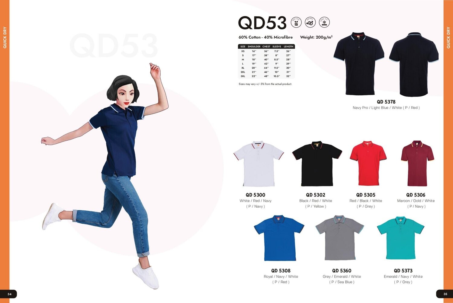 QD53 Quickdry Polo
