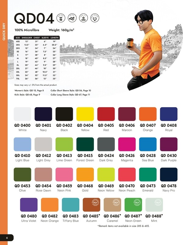 QD04 Quickdry Round Neck