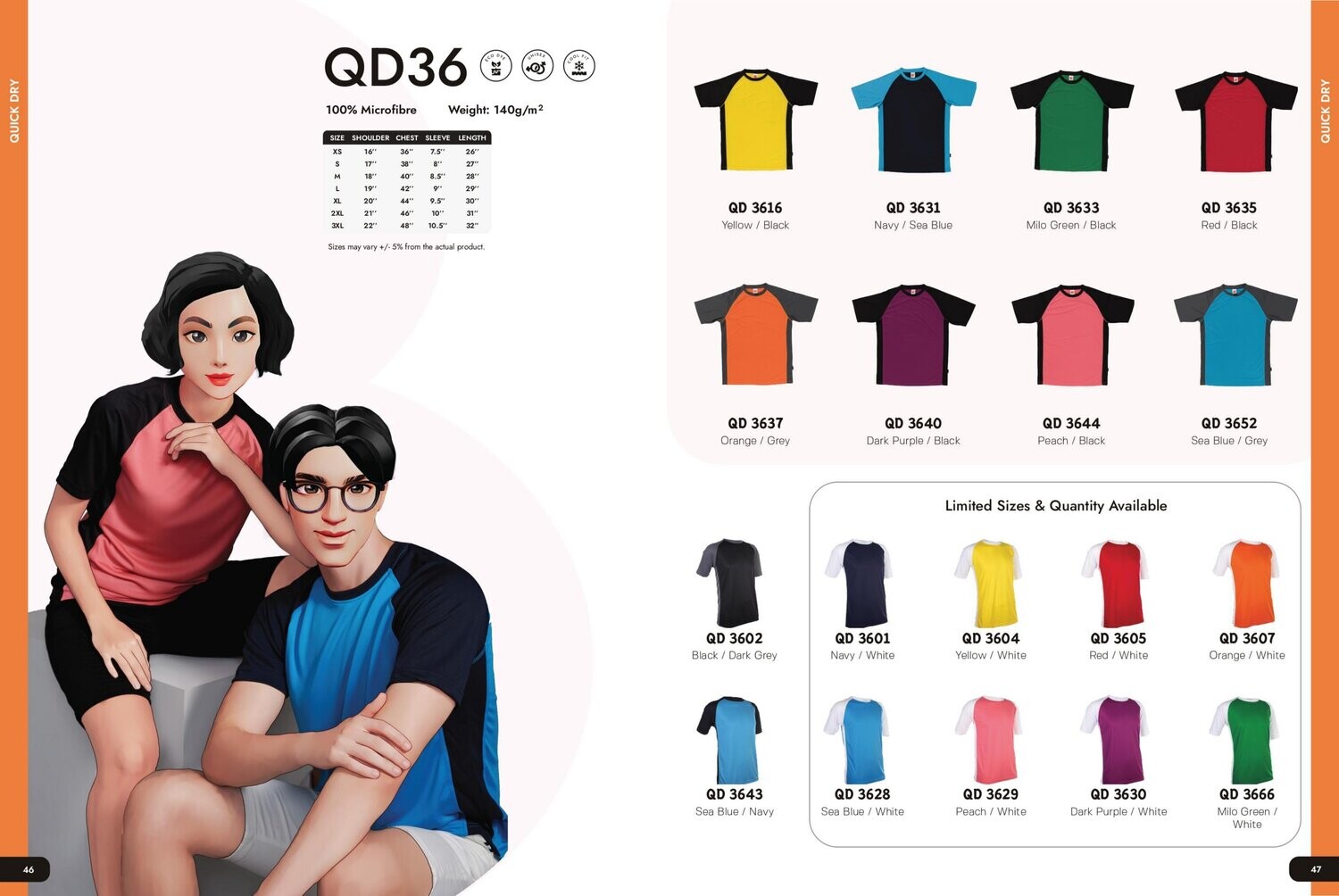 QD36 Quickdry Round Neck