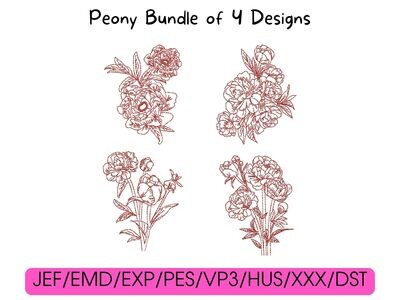 Peony Flower Bundle Set