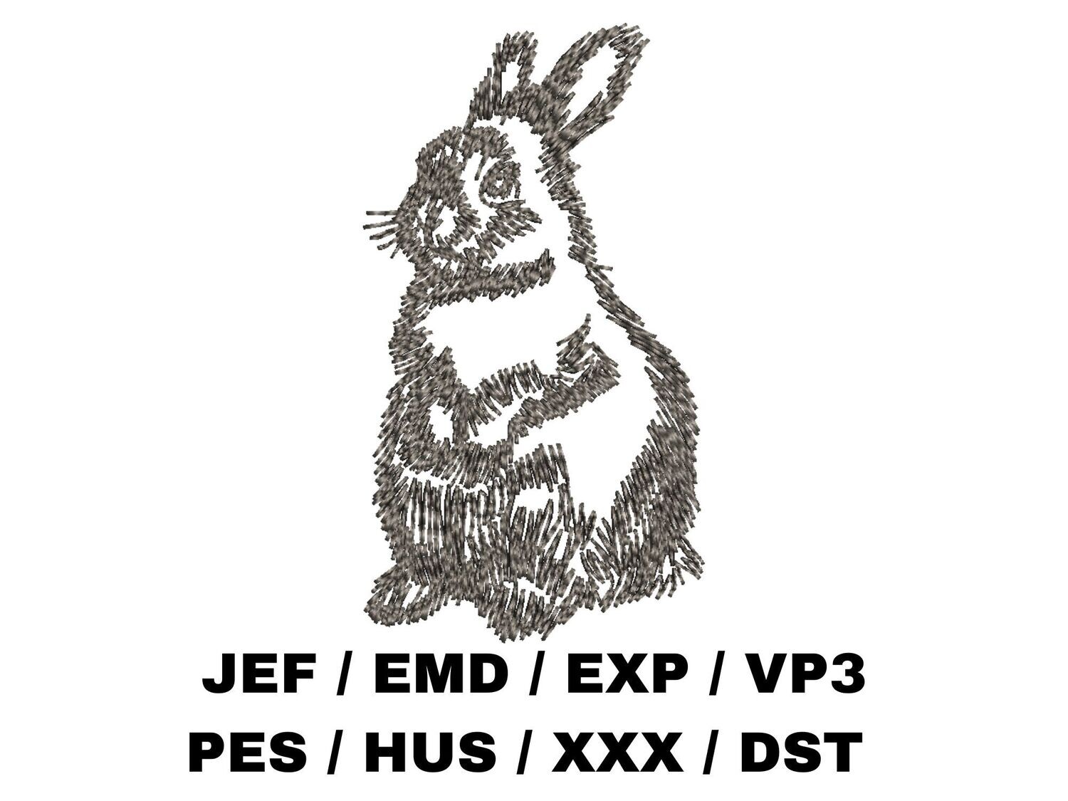 Rabbit Hand Sketch Pattern