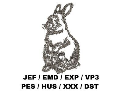 Rabbit Hand Sketch Pattern