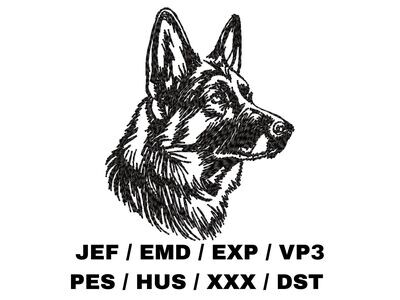 German Shepherd in Hand Sketch Effect