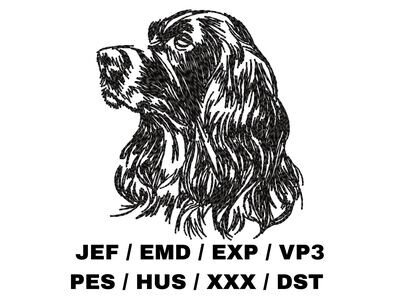 English Cocker Spaniel in Hand Sketch Effect