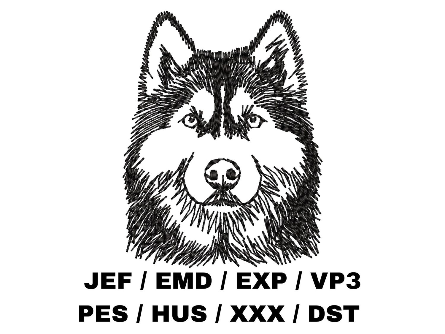 Siberian Husky Outline Sketch