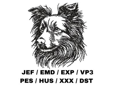 Miniature American Shepherd Outline Sketch