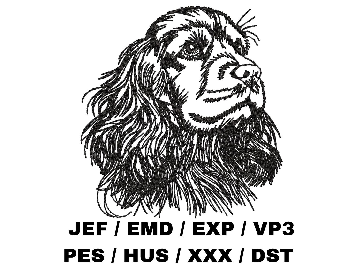 American Cocker Spaniel Outline Sketch