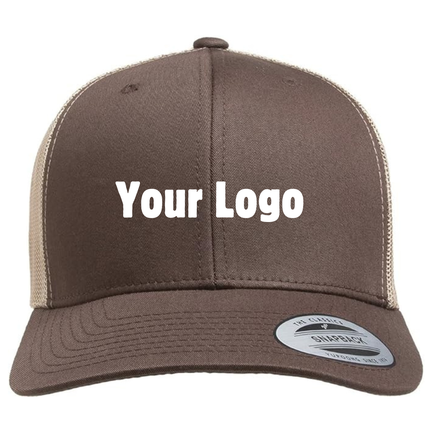 Personalized Trucker Hat - Brown/Khaki
