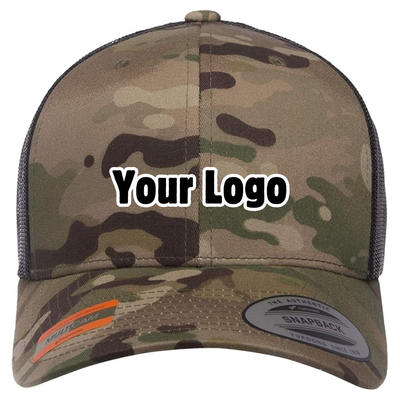 Personalized Multicam Retro Trucker Cap - Multicam