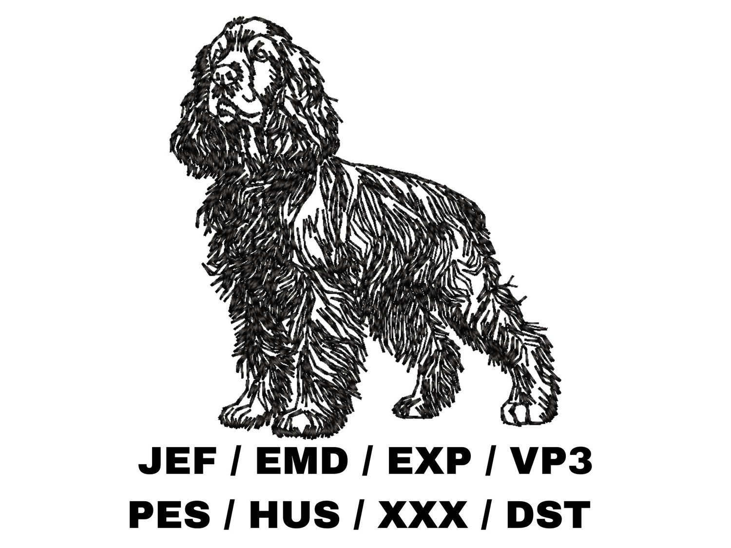 English Cocker Spaniel Outline - Full Body