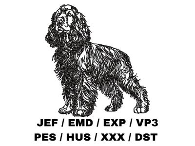 English Cocker Spaniel Outline - Full Body