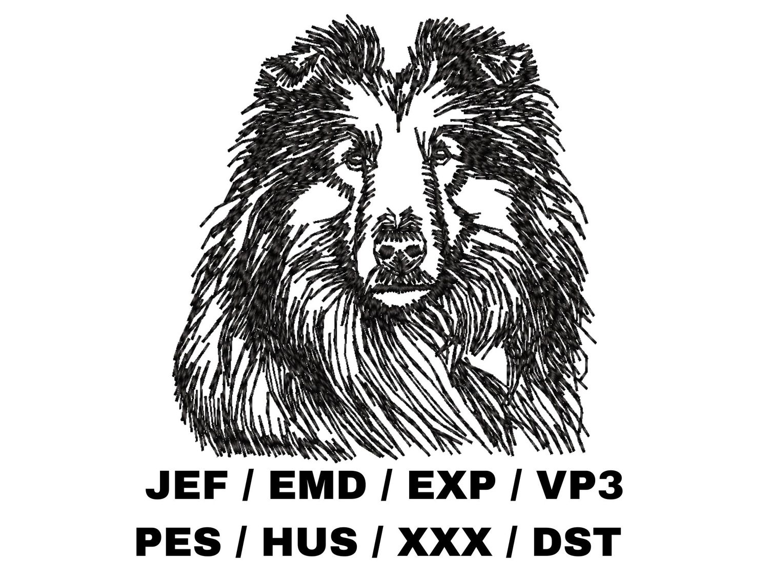 Rough Collie Outline