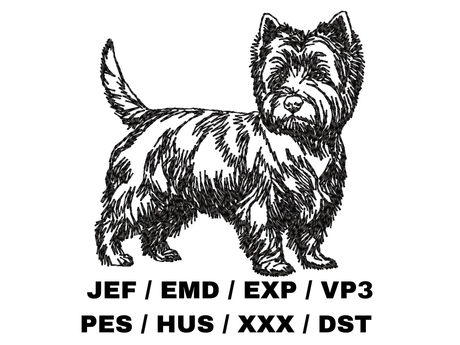 West Highland White Terrier Outline - Full Body