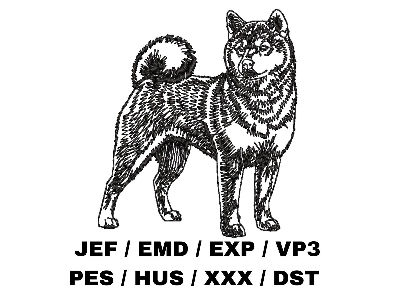 Shiba Inu Outline - Full Body