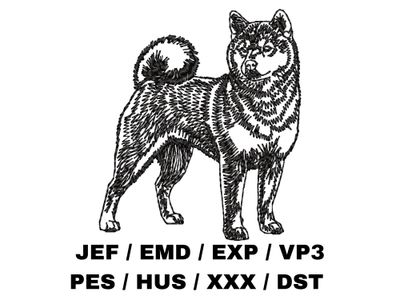 Shiba Inu Outline - Full Body