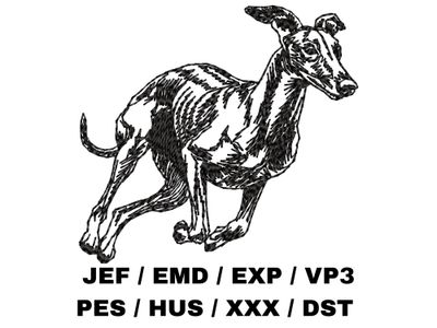 Whippet Outline - Full Body