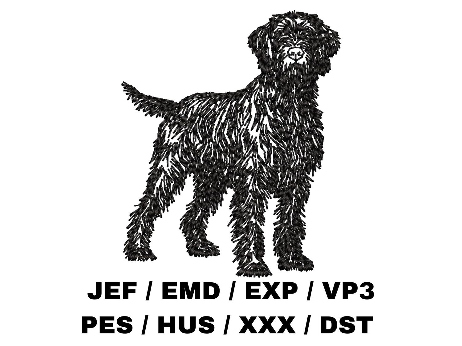 Wirehaired Pointing Griffon Outline - Full Body
