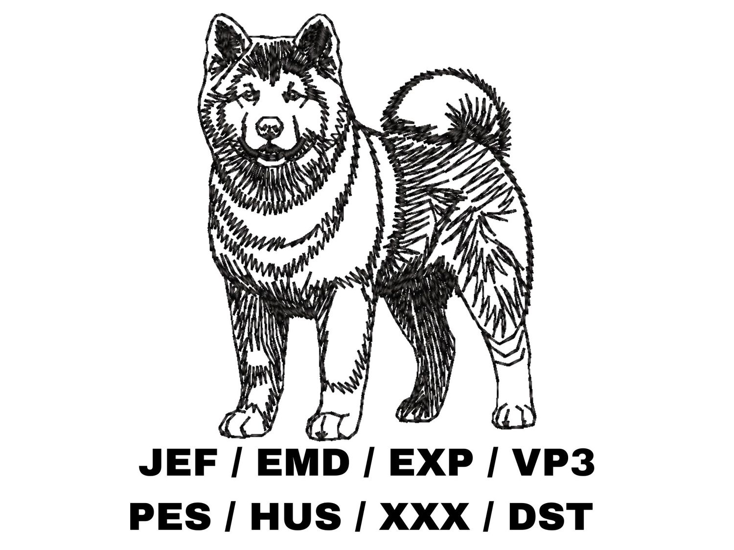 Akita Inu Outline - Full Body