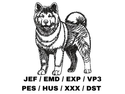 Akita Inu Outline - Full Body