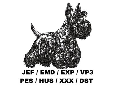 Scottish Terrier Outline - Full Body