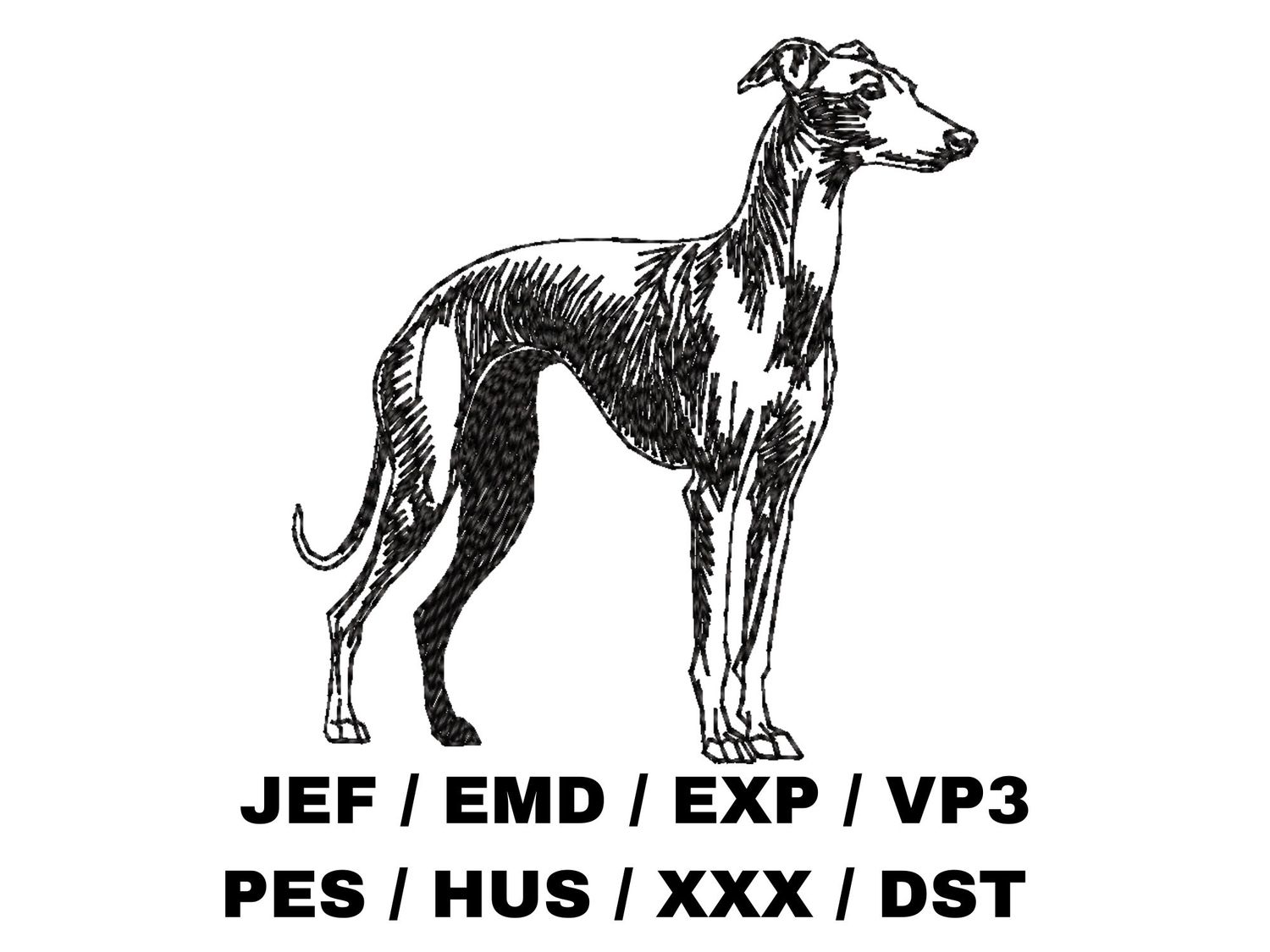 Italian Greyhound Outline - Full Body