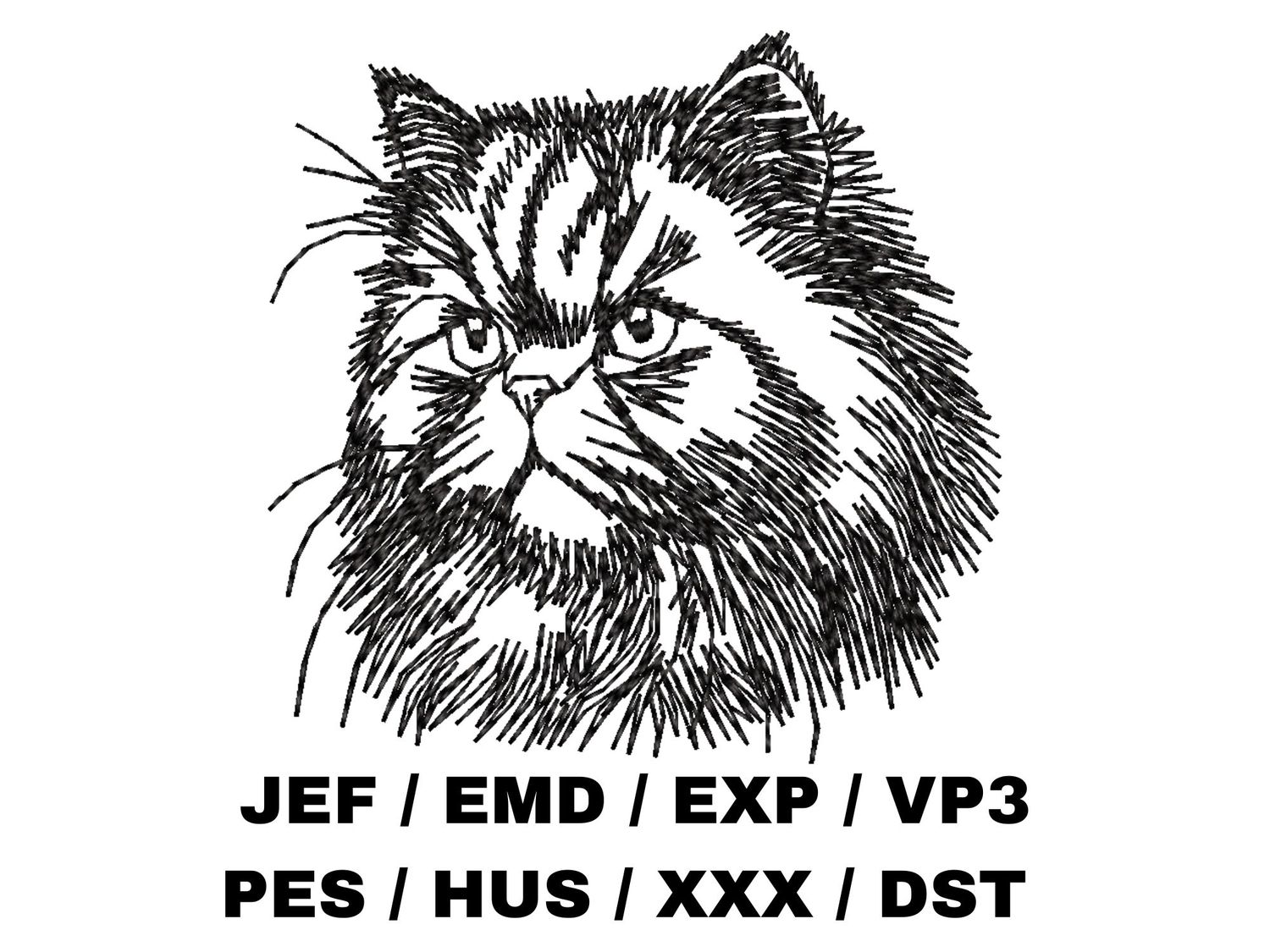 Persian Cat Outline