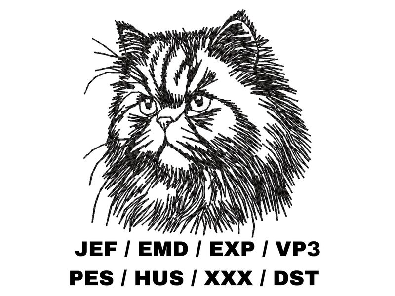 Persian Cat Outline