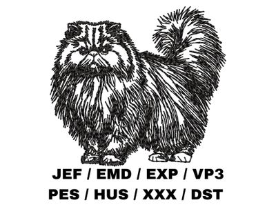 Persian Cat Outline - Full Body