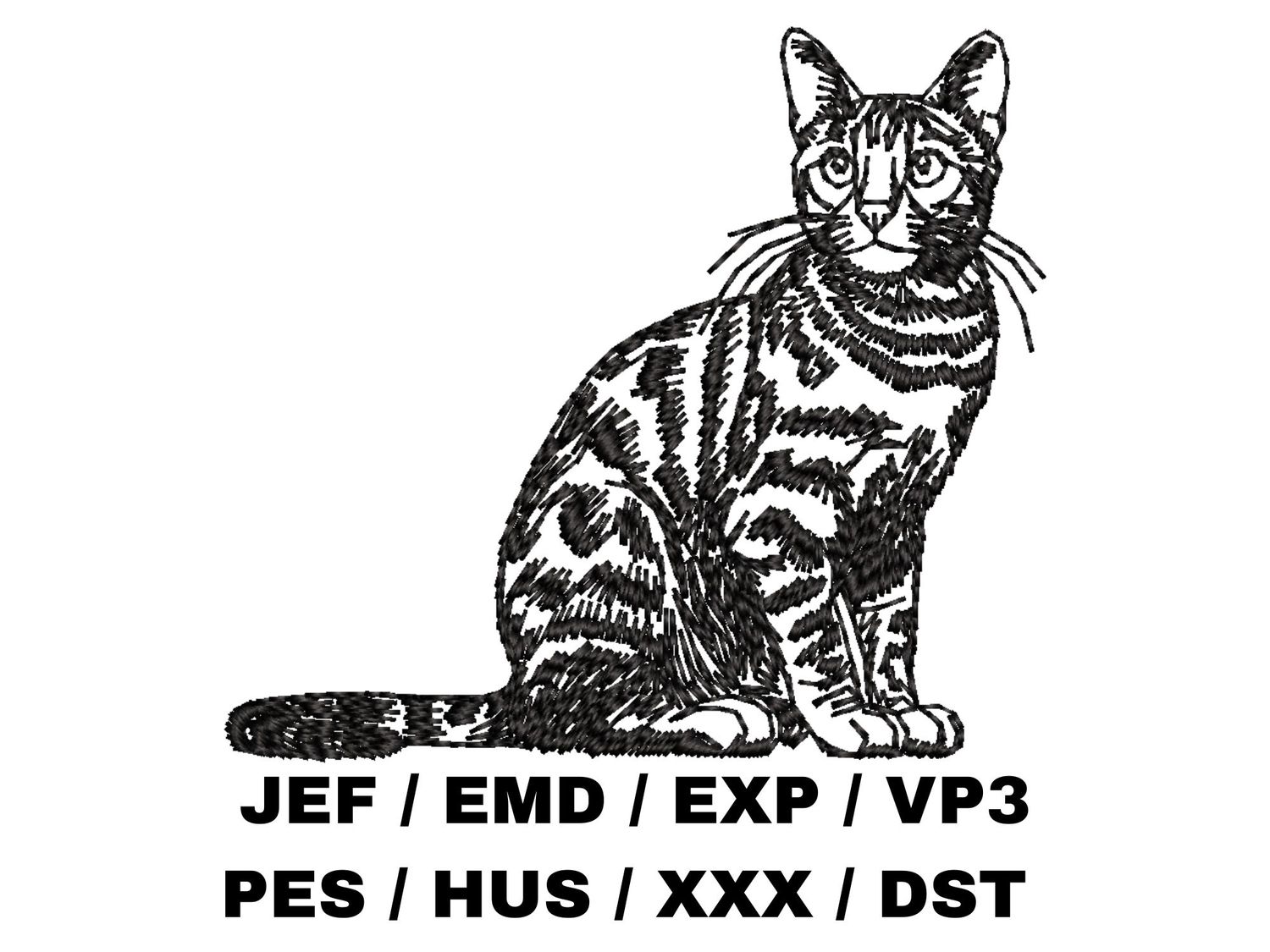 Bengal Cat Outline - Full Body