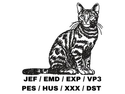 Bengal Cat Outline - Full Body