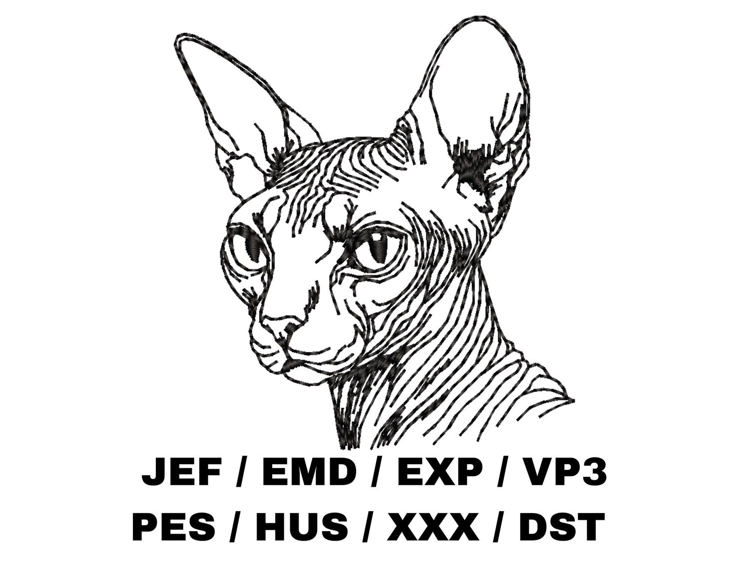 Sphynx Cat Outline