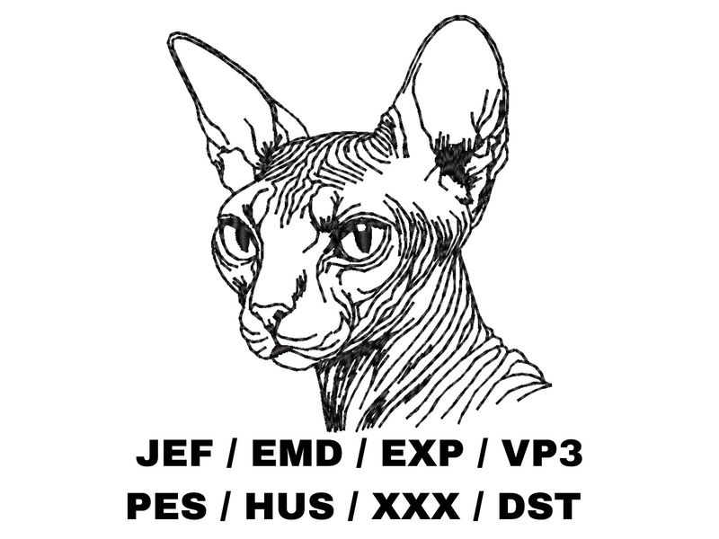 Sphynx Cat Outline