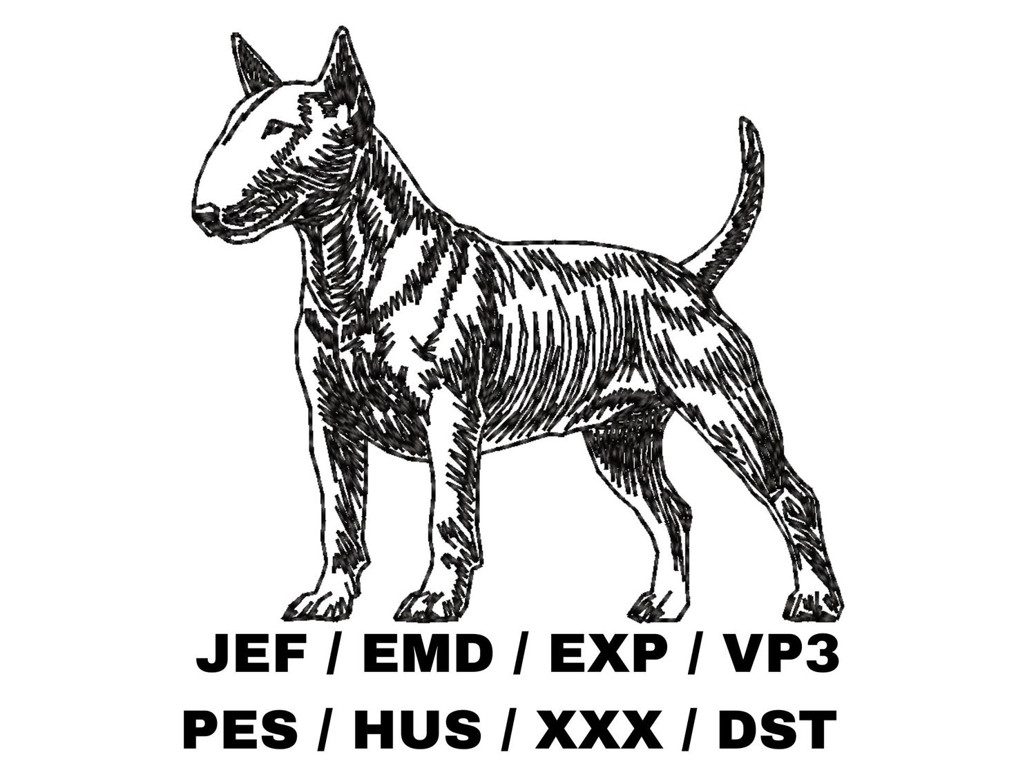 Bull Terrier Outline - Full Body