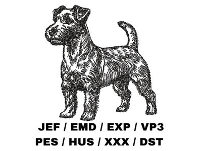 Russell Terrier Outline - Full Body