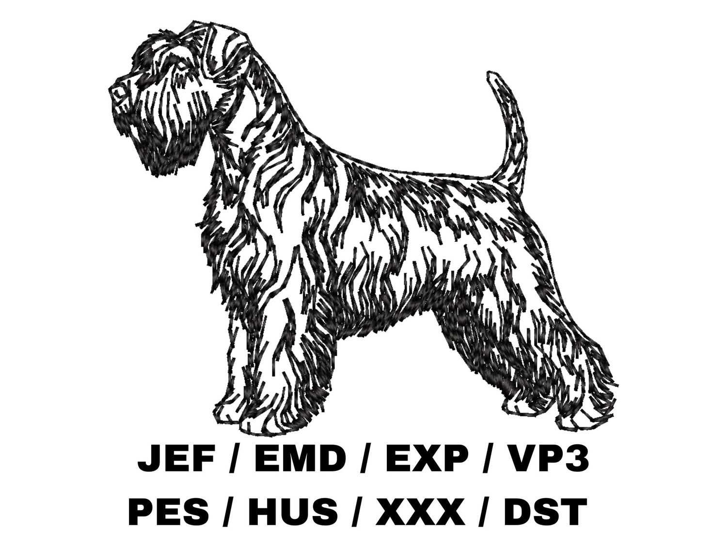 Soft Coated Wheaten Terrier Outline - Full Body