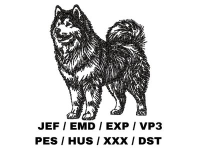 Alaskan Malamute Outline - Full Body
