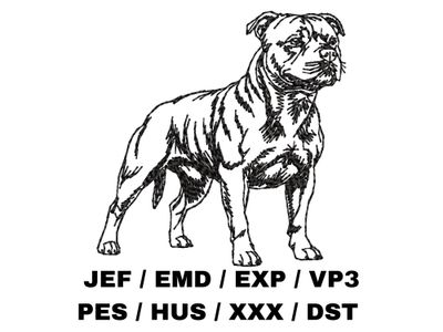 Staffordshire Bull Terrier Outline - Full Body
