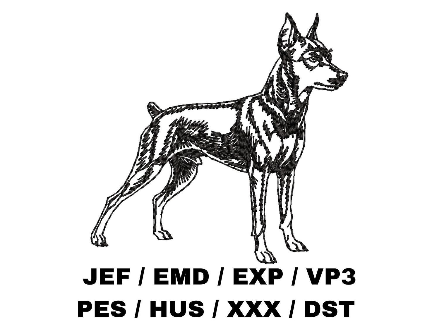 Miniature Pinscher Outline - Full Body