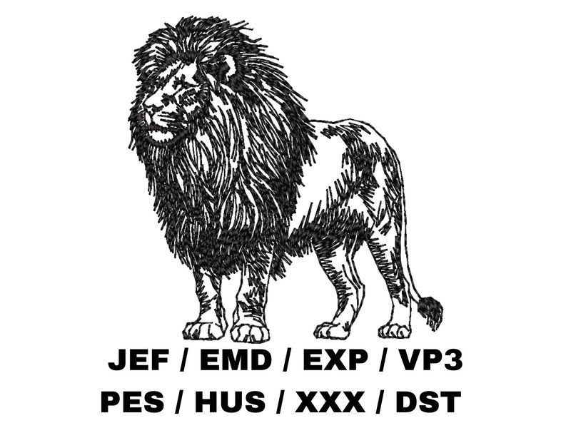 African Lion Outline - Full Body