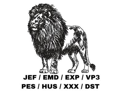 African Lion Outline - Full Body