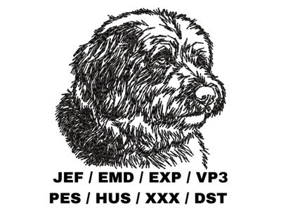 Old English Sheepdog Outline