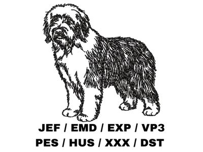 Old English Sheepdog Outline - Full Body