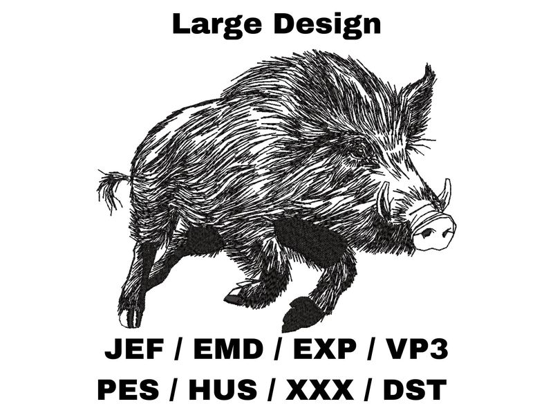Wild Boar Outline - Large Design