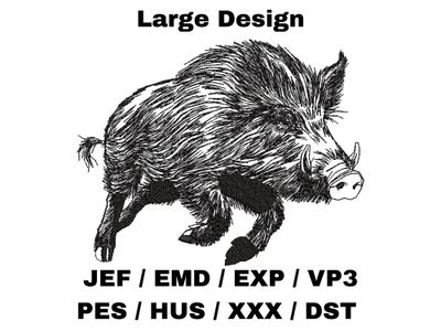 Wild Boar Outline - Large Design