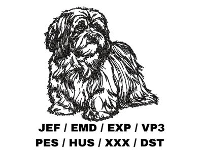 Lhasa Apso Outline - Full Body