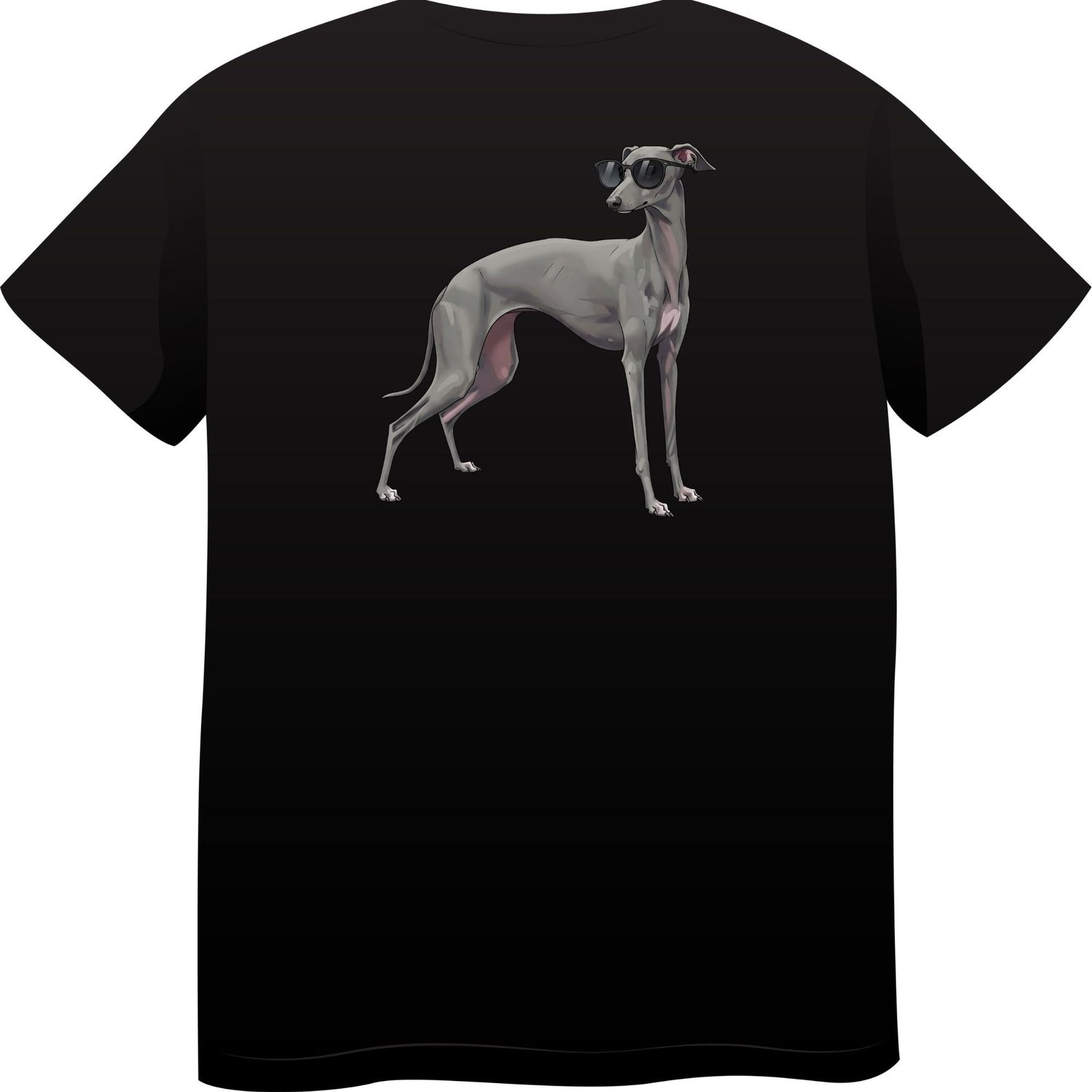 Italian Greyhound in Sunglasses – Premium Cotton Round Neck T-Shirt