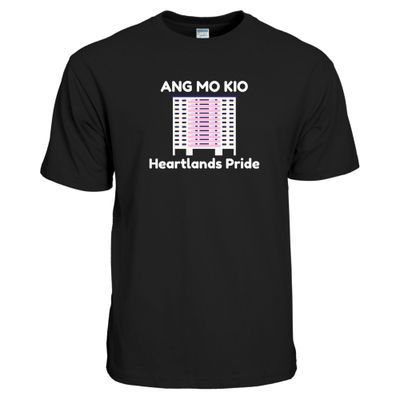 &quot;Ang Mo Kio – Heartlands Pride&quot; – Premium 100% Cotton Round Neck T-Shirt with HDB Illustration