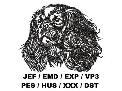 Cavalier King Charles Spaniel Face Outline 2