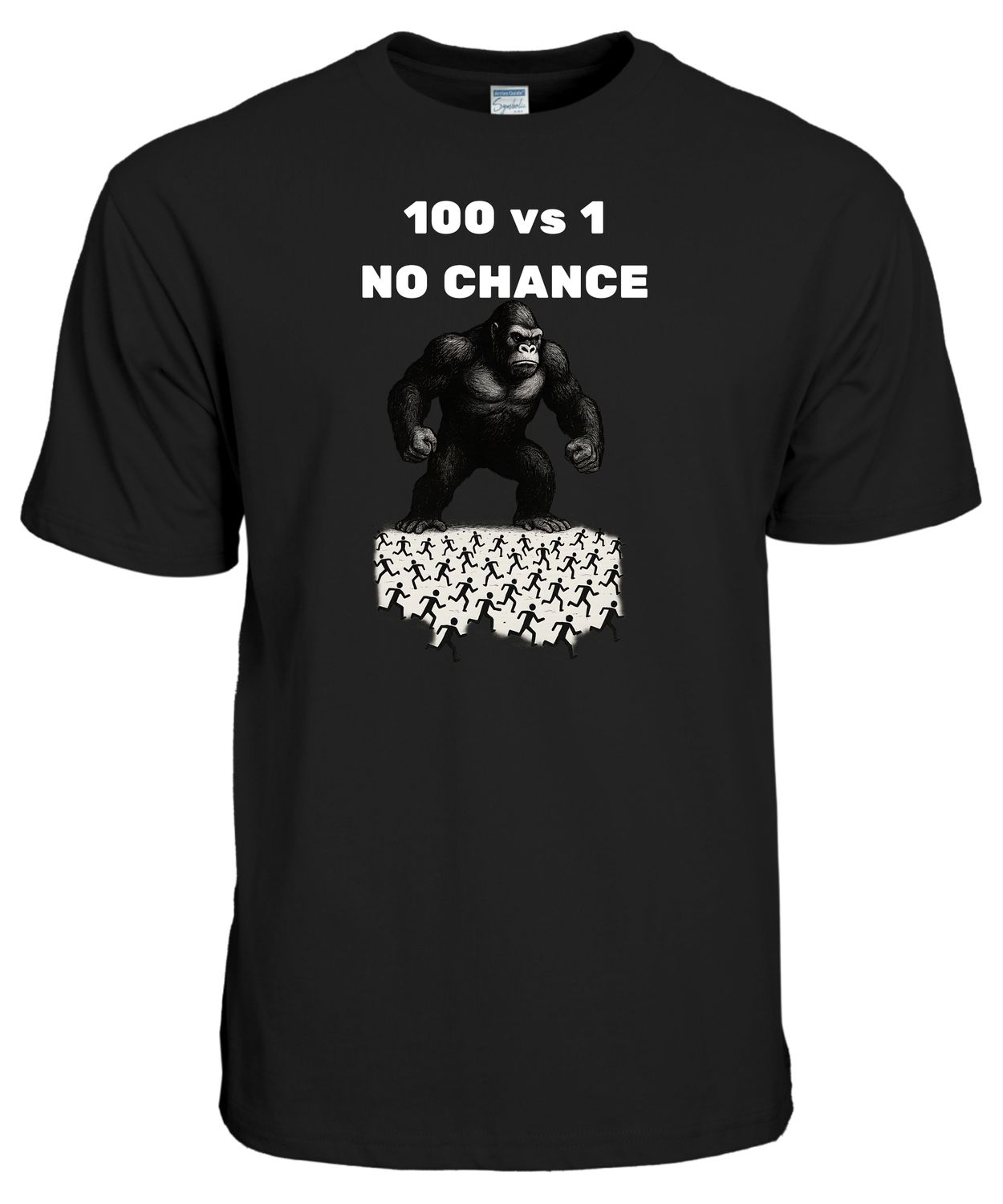 100 vs 1: No Chance T-Shirt – Viral Gorilla Meme Design